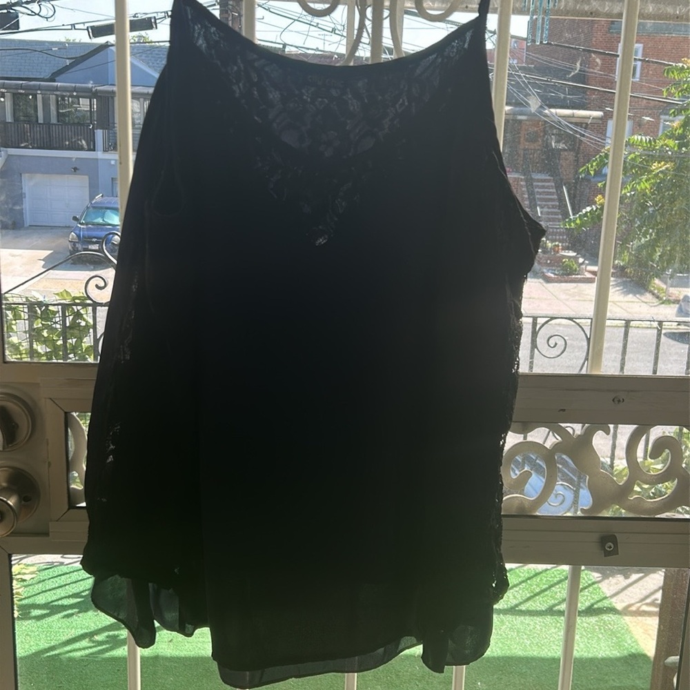City Chic Black Lace V-Neck‎ Top